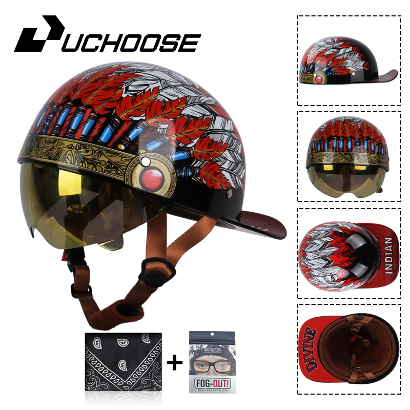 Vintage Open Face Retro Helmet - خوذة صيفية مفتوحة الوجه للكبار والأطفال