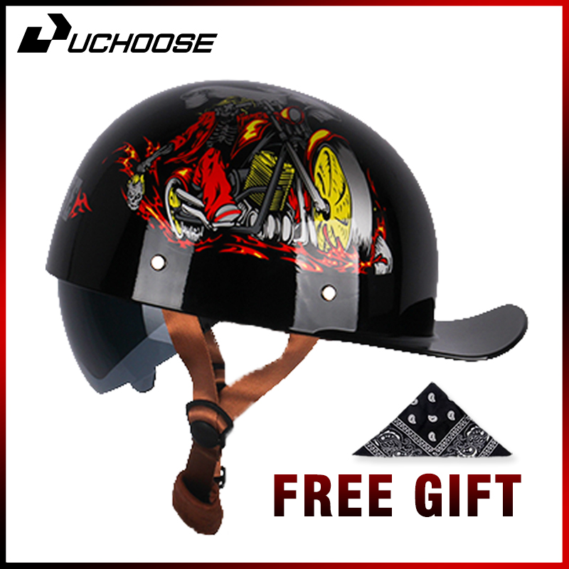 Vintage Open Face Retro Helmet - خوذة قبعة بيسبول uاختر-DS ، خوذات