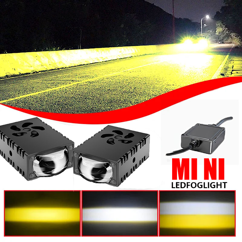 Universal Motorcycle Led Headlight Projector - 1 قطعة/2 قطعة مصباح قيادة LED