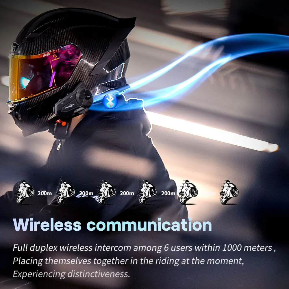 Freedconn دراجة نارية الاتصال  - مراجعة Universal Motorcycle Helmet Intercom Headset وسعره
