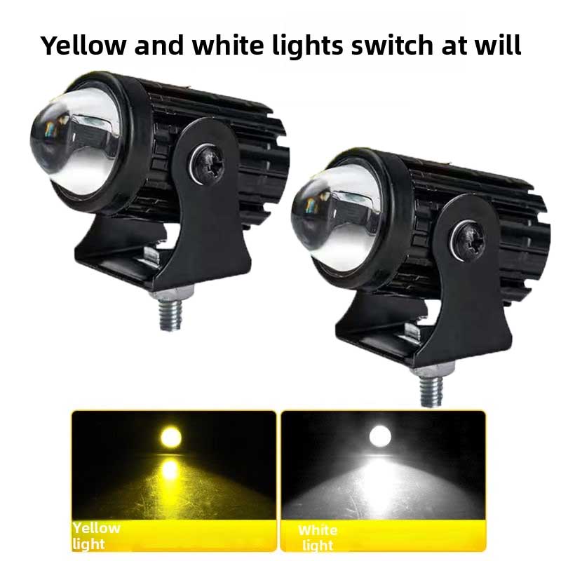 مصباح أمامي LED للدراجات النار - مراجعة Universal Motorcycle Led Headlight Projector وسعره