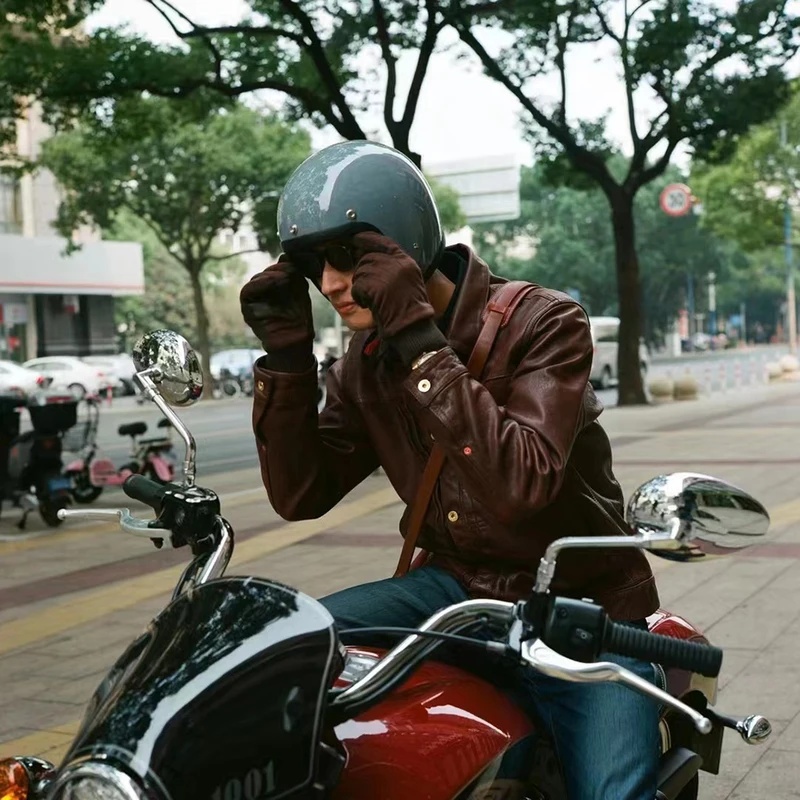 2-26 خوذة دراجة نارية جديدة بت - مراجعة Vintage Open Face Retro Helmet وسعره