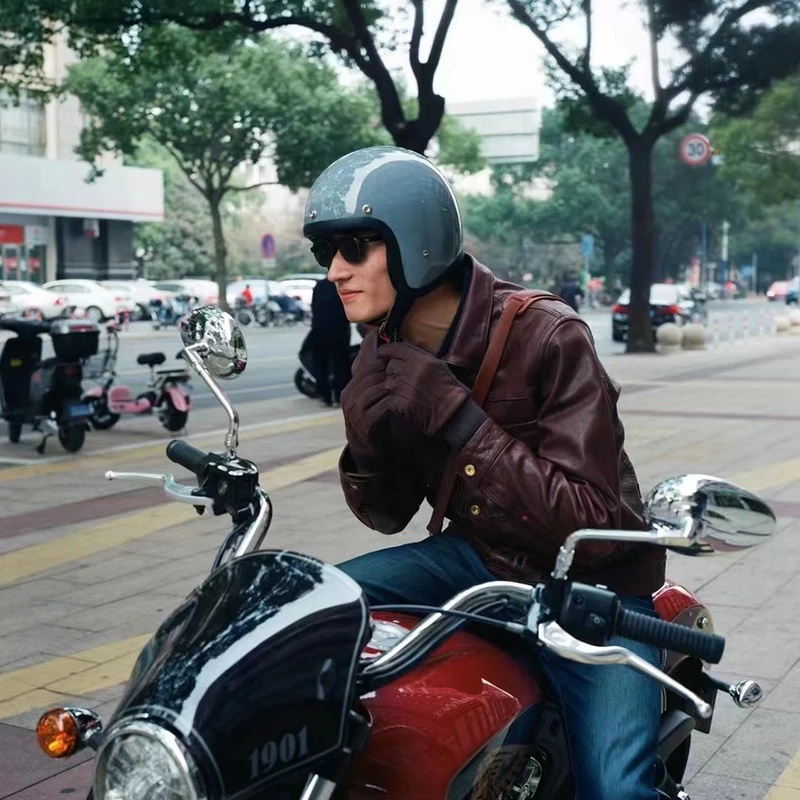 2-26 خوذة دراجة نارية جديدة بت - مراجعة Vintage Open Face Retro Helmet وسعره