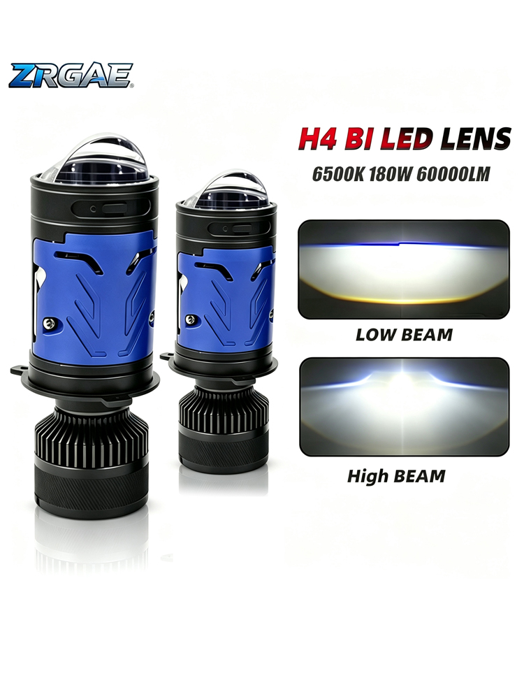 قطعتان من مصابيح LED ثنائية ال - مراجعة Universal Motorcycle Led Headlight Projector وسعره