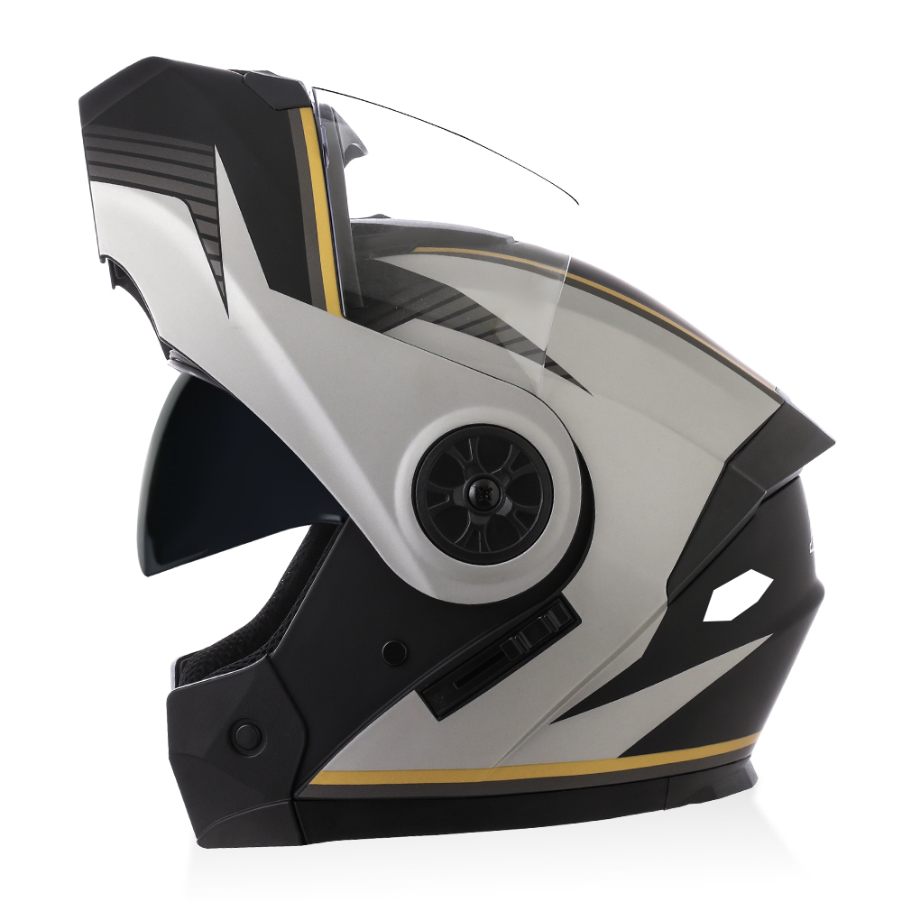 BLD جديد وصول عالية الجودة الر - مراجعة Modular Flip Up Motorcycle Helmet Dot Approved وسعره