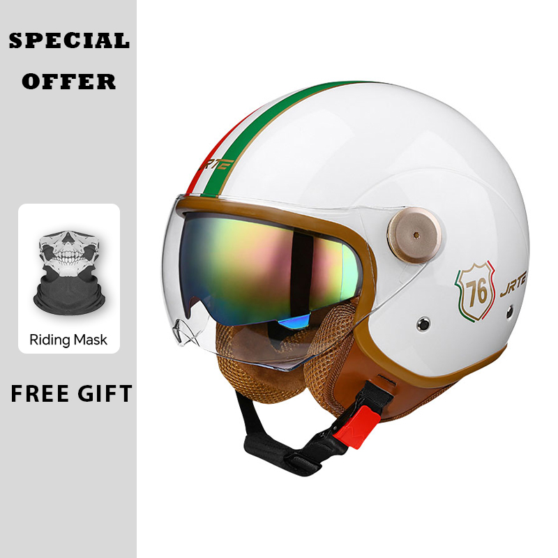 الرجعية مفتوحة الوجه خوذات الد - مراجعة Vintage Open Face Retro Helmet وسعره