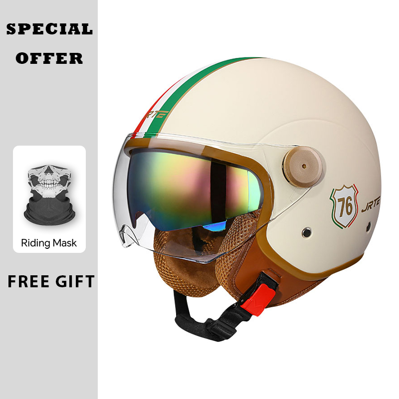 الرجعية مفتوحة الوجه خوذات الد - مراجعة Vintage Open Face Retro Helmet وسعره