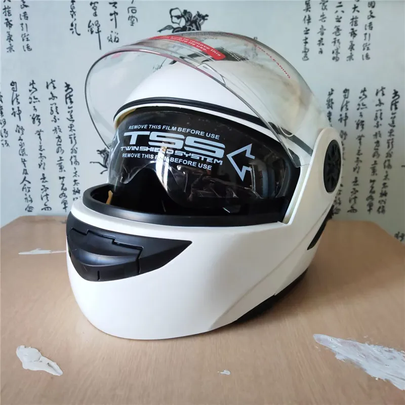 خوذة دراجة نارية قابلة للطي مع - مراجعة Motorcycle Helmet Inner Sun Visor Lens وسعره