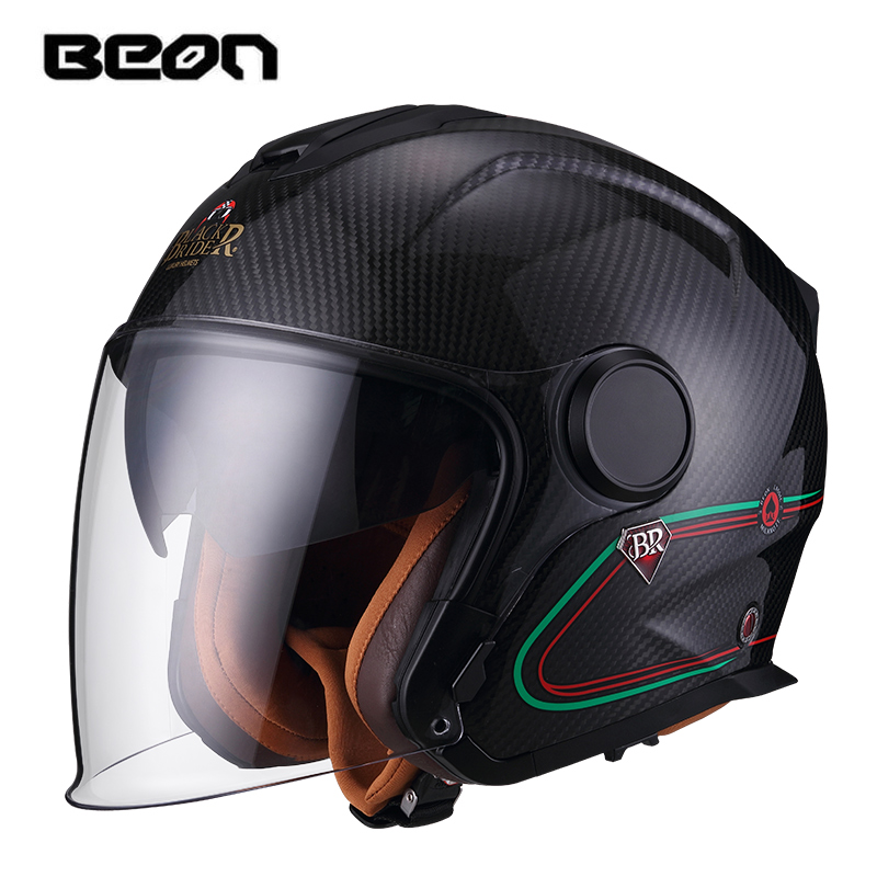 خوذة دراجة نارية BEON BR23 من  - مراجعة Carbon Fiber Lightweight Motorcycle Helmet وسعره