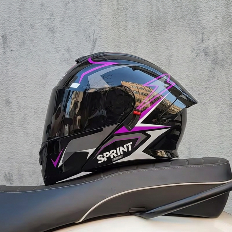 خوذة دراجة نارية كاملة الوجه ق - مراجعة Modular Flip Up Motorcycle Helmet Dot Approved وسعره