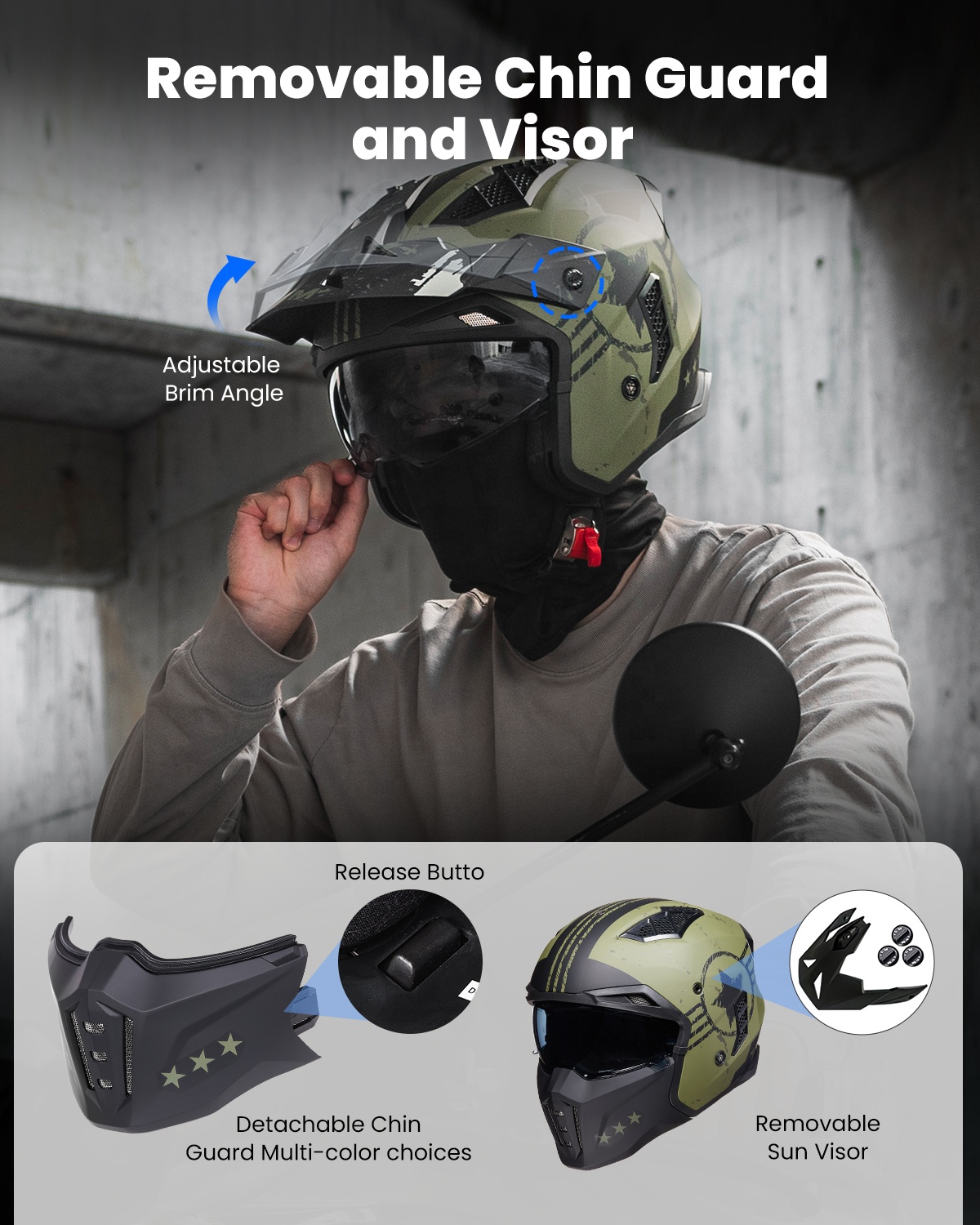 خوذة دراجة نارية مفتوحة الوجه  - مراجعة Vintage Open Face Retro Helmet وسعره