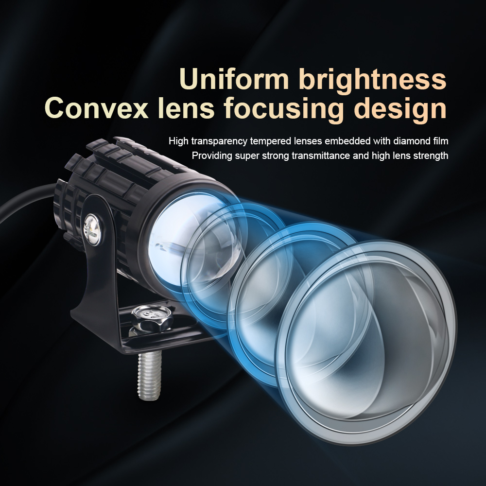 العالمي للدراجات النارية LED ا - مراجعة Universal Motorcycle Led Headlight Projector وسعره