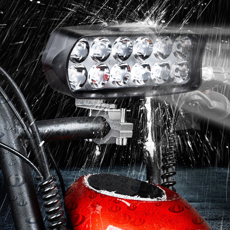 دراجة نارية المصباح 12 فولت بق - مراجعة Universal Motorcycle Led Headlight Projector وسعره